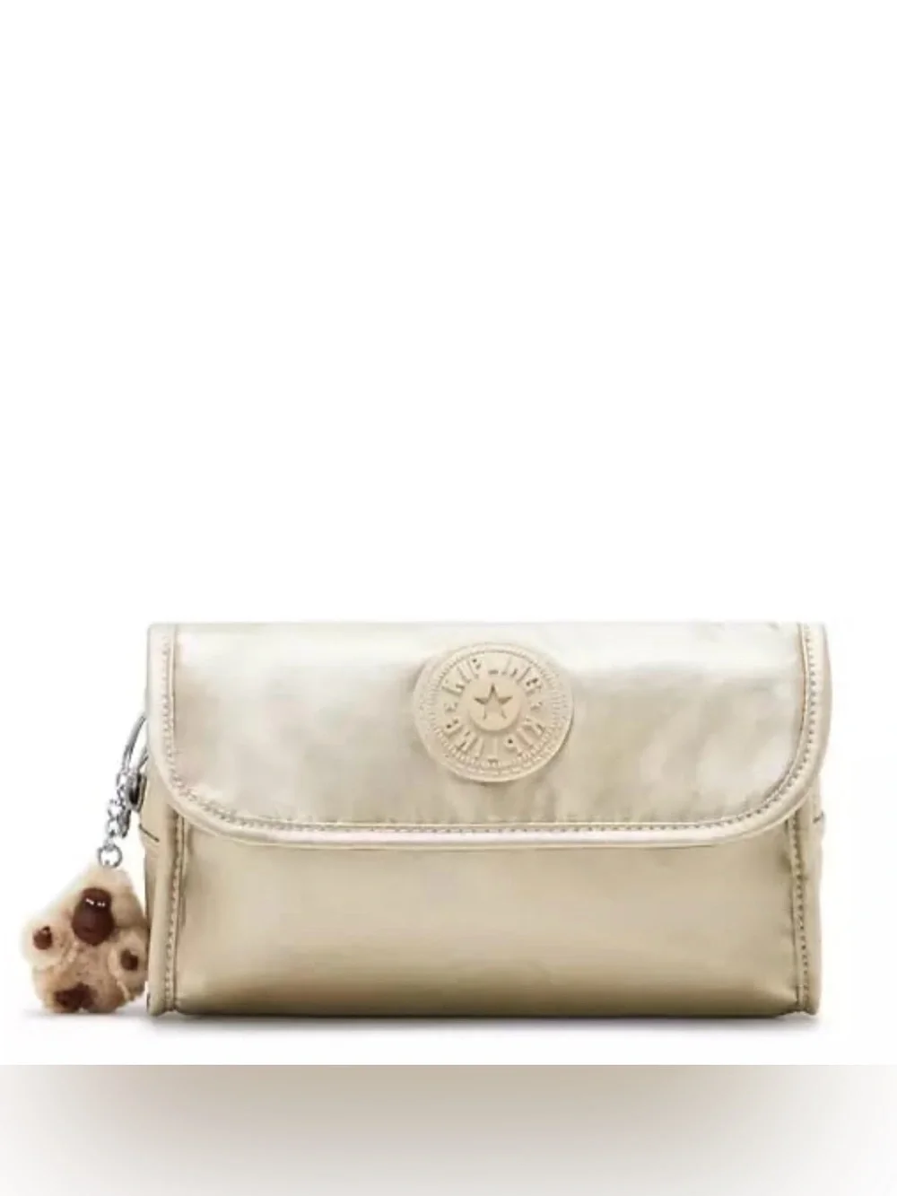 Kipling Daisee Gold Metallic Pouch NEW